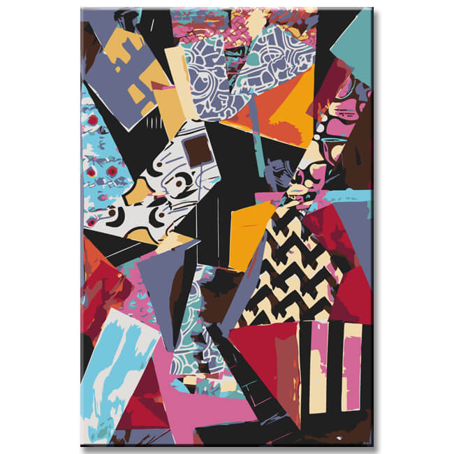 Malen nach Zahlen Abstrakt Fotomontagen III