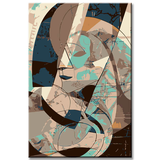 Malen nach Zahlen Abstrakt Fotocollagen III