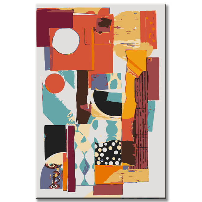 Malen nach Zahlen Abstrakt Farbgestaltung I