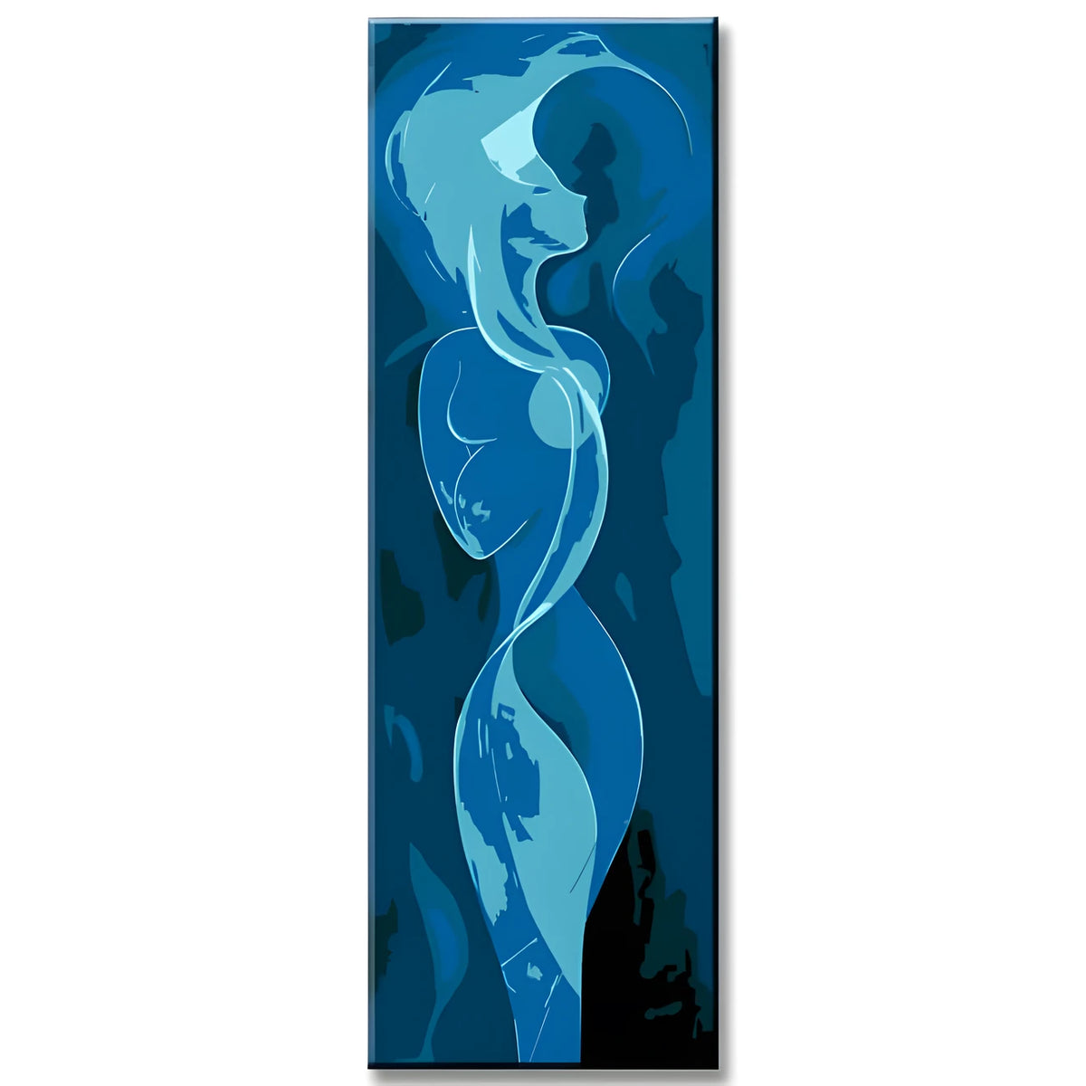 Malen nach Zahlen Panorama Abstrakt Blaue Harmonie