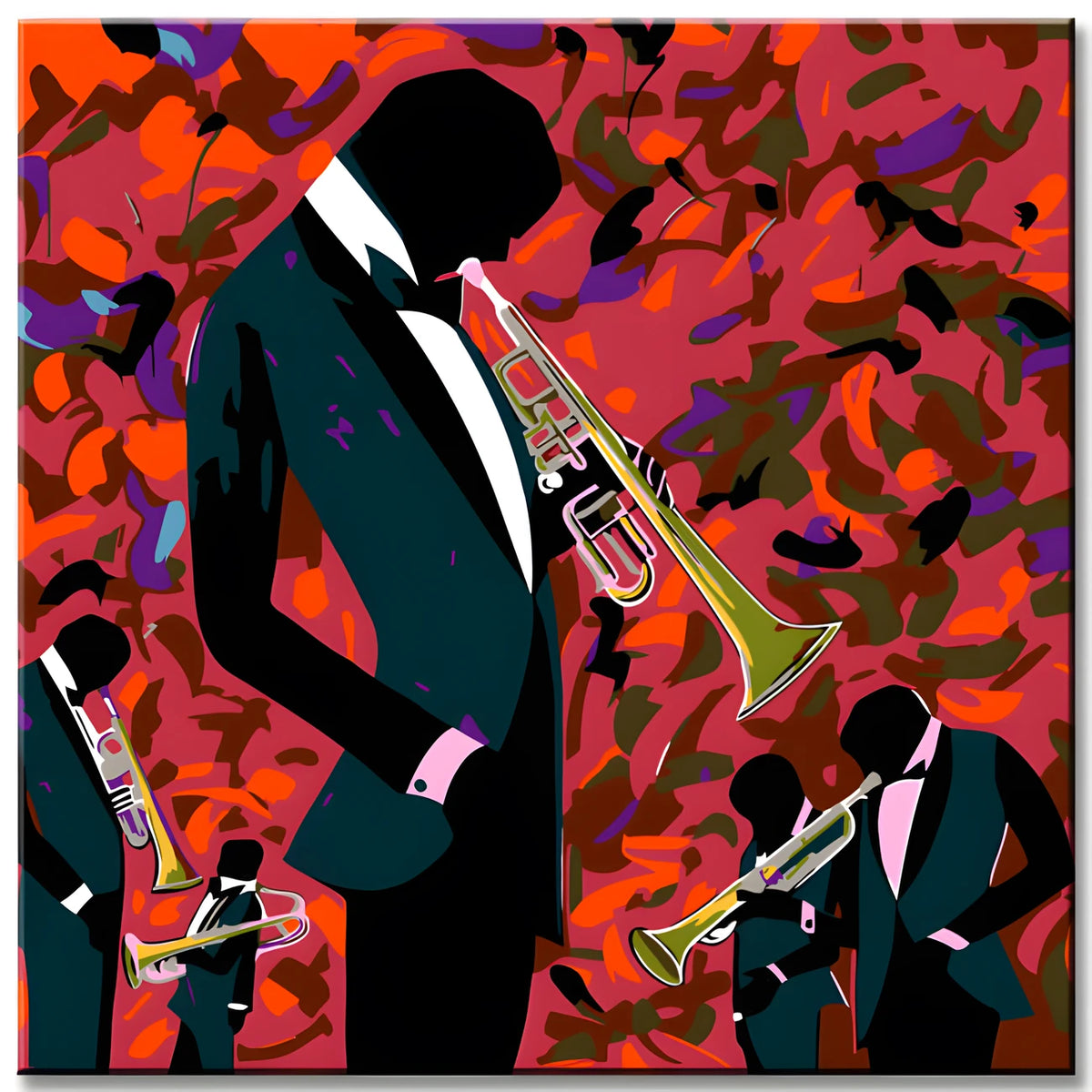 Malen nach Zahlen Abstrakte Kunst Jazz Musiker