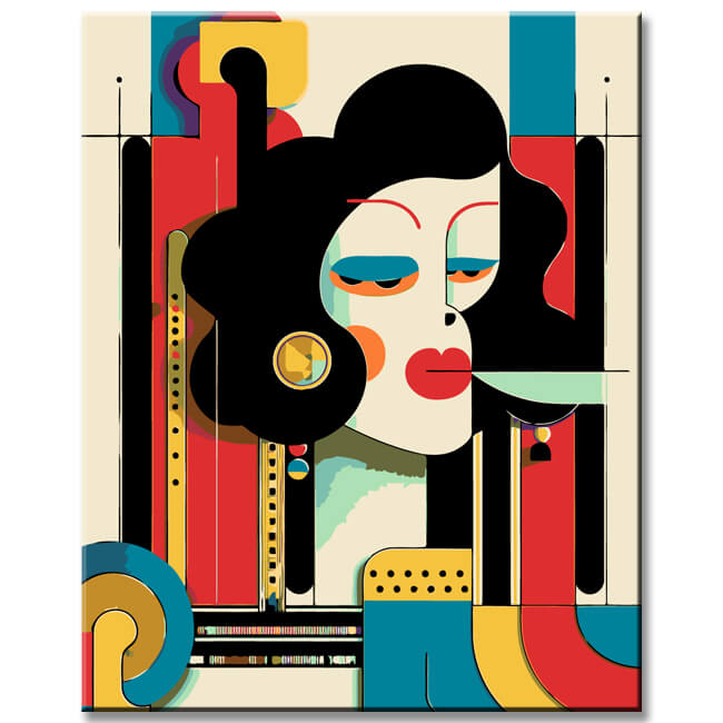 Malen nach Zahlen Abstrakt Brooks