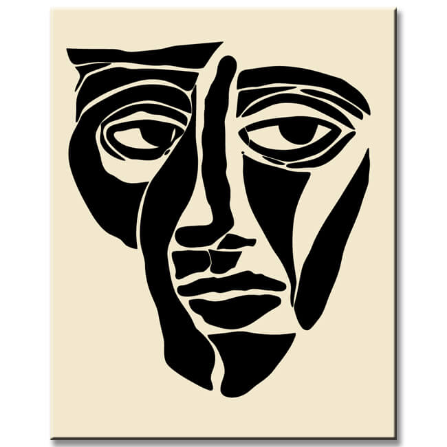 Malen nach Zahlen Abstrakte Gesichter