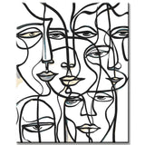 Malen nach Zahlen Linien Kunst Verbundenheit