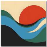 Malen nach Zahlen Kunst Horizont Orange Sonne