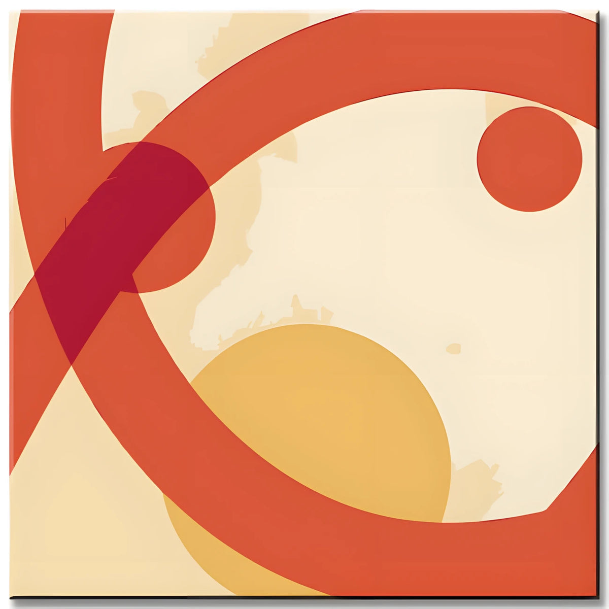 Malen nach Zahlen Moderne Kunst Orange Formen I