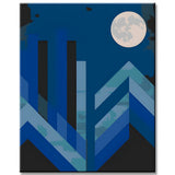 Malen nach Zahlen Geometrische Landschaft mit Vollmond II