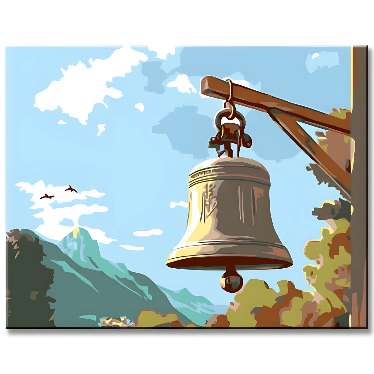 Malen nach Zahlen Kunst Kirchenglocke