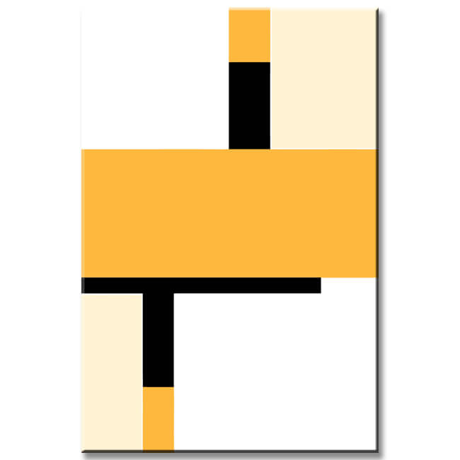 Malen nach Zahlen Kunst Minimalismus Einfache Formen Quadrat III