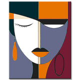 Malen nach Zahlen Kunst Minimalismus Einfache Formen Auge I