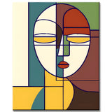 Malen nach Zahlen Kunst Minimalismus Einfache Formen Gesicht I
