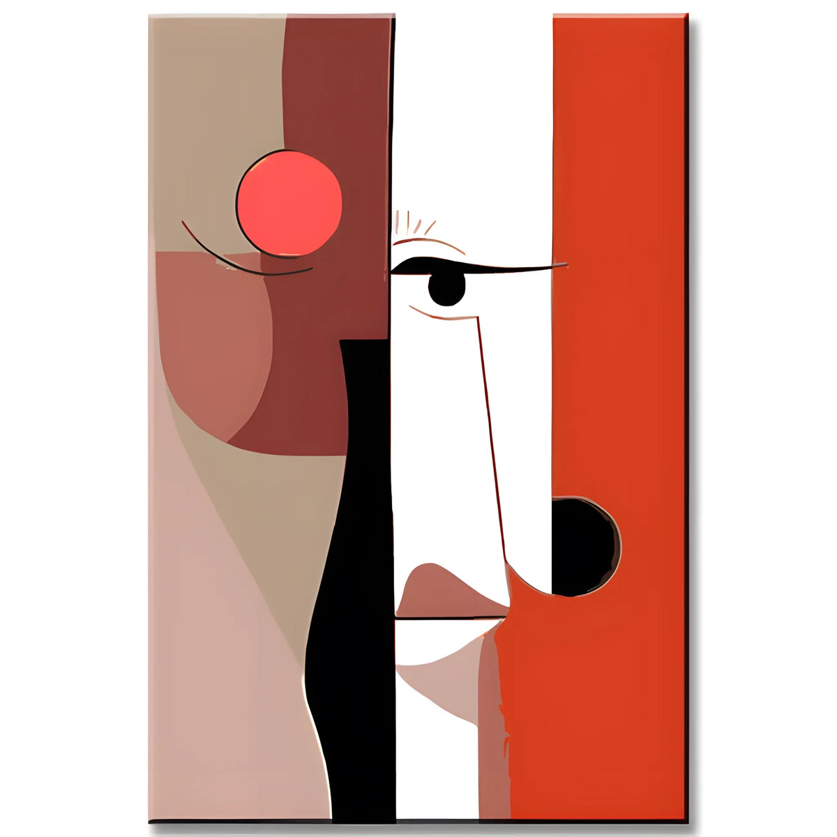 Malen nach Zahlen Kunst Minimalismus Einfache Formen Gesicht II