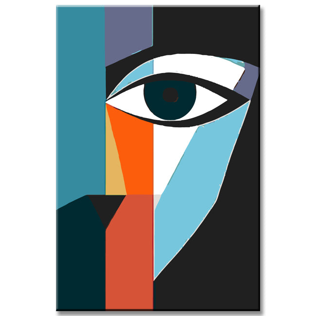 Malen nach Zahlen Kunst Minimalismus Einfache Formen Auge IV