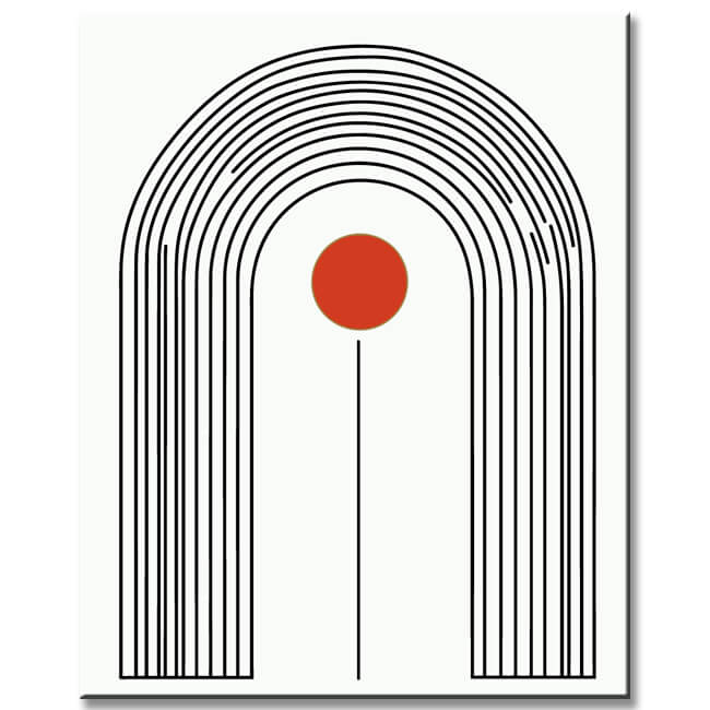 Malen nach Zahlen Kunst Minimalismus Freie Gestaltung Geometrie schwarze Streifen