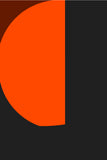 Malen nach Zahlen Kunst Minimalismus Schwarze Orange Formen III