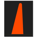 Malen nach Zahlen Kunst Minimalismus Schwarze Orange Formen II