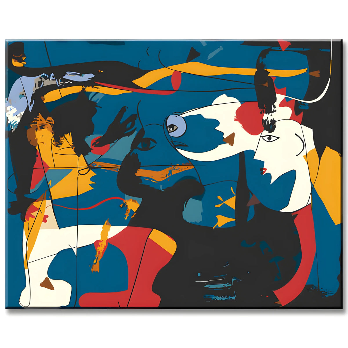 Malen nach Zahlen Kunst Surrealismus Miro Schwalbe Liebe