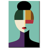 Malen nach Zahlen Kunst Geometische Abstrakte Figuren VI