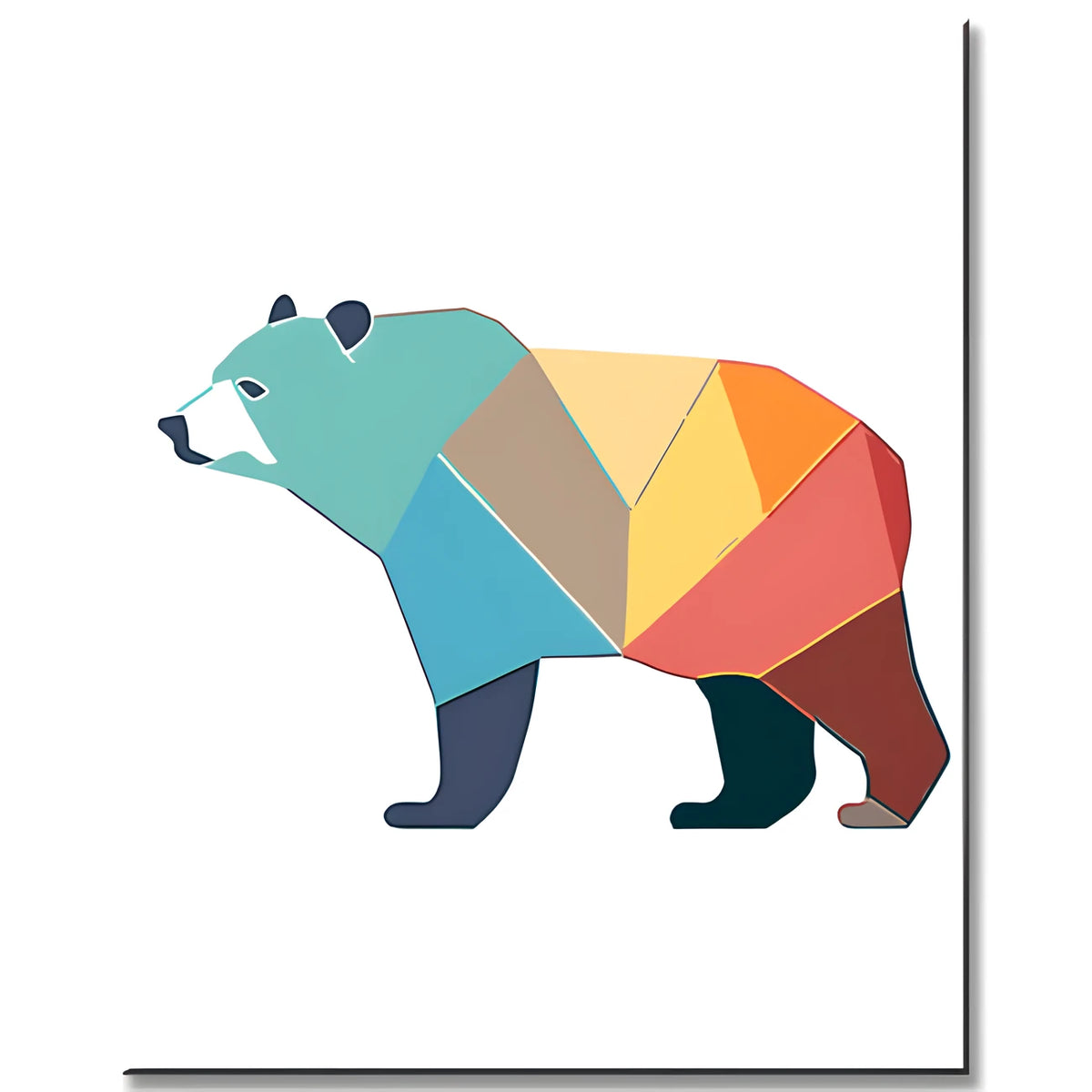 Malen nach Zahlen Kunst Polygon Stil Bär