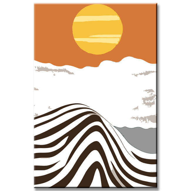 Malen nach Zahlen Kunst Abstrakte Malerei Sonnenaufgang