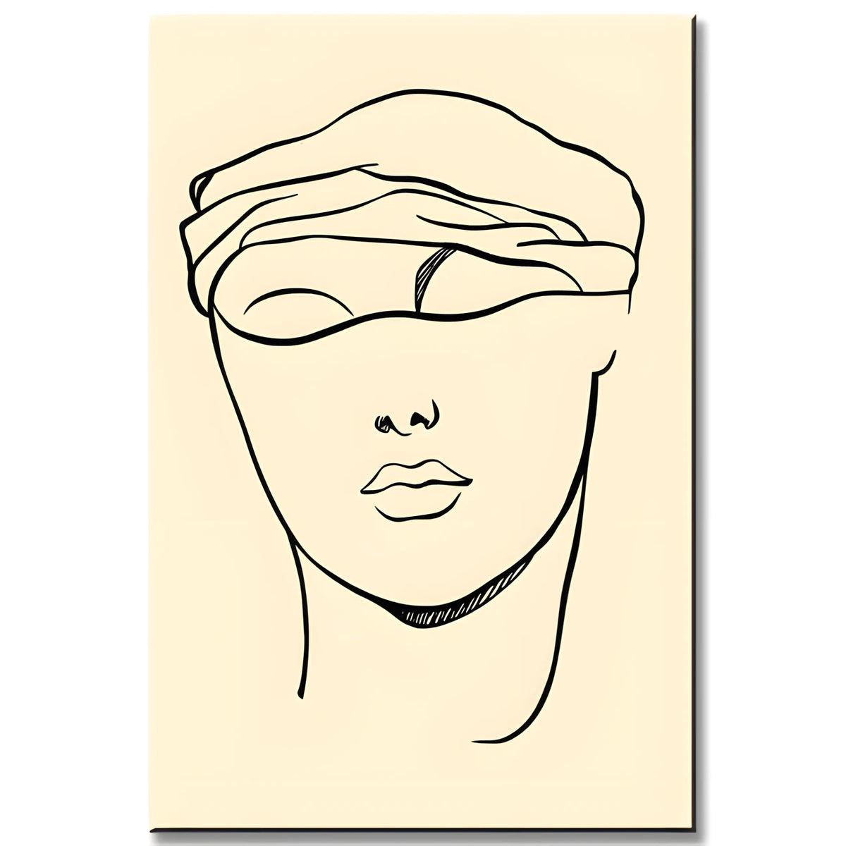 Malen nach Zahlen Kunst Abstrakte Malerei Geometrie Gesicht I