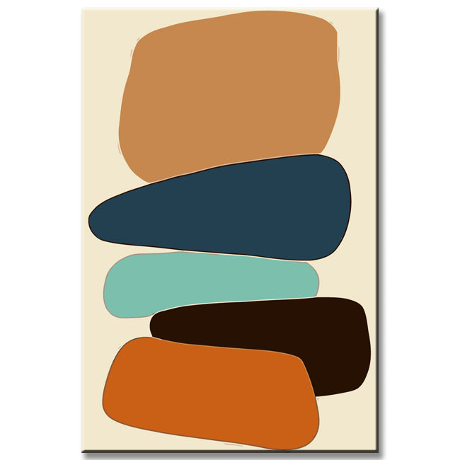 Malen nach Zahlen Kunst Abstrakte Malerei Geometrie Farbige Formen II