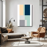 Malen nach Zahlen Kunst Abstrakte Malerei Geometrie Farbige Formen VIII