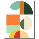 Malen nach Zahlen Kunst Abstrakte Malerei Geometrie Viertel Kreise