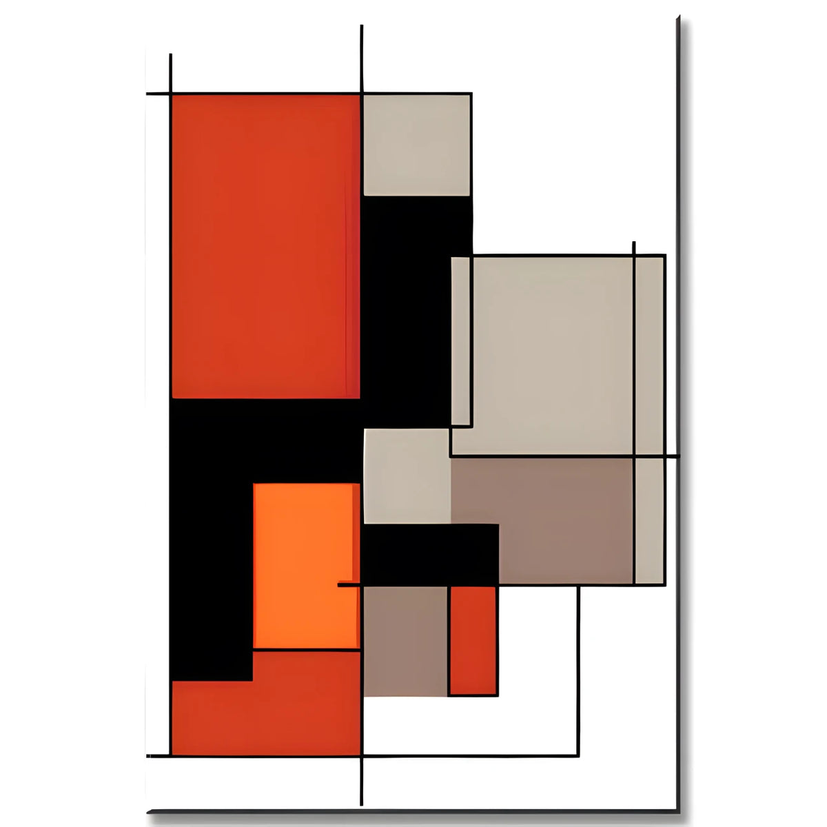 Malen nach Zahlen Kunst Abstrakte Malerei Geometrie Farbige Rechtecke III