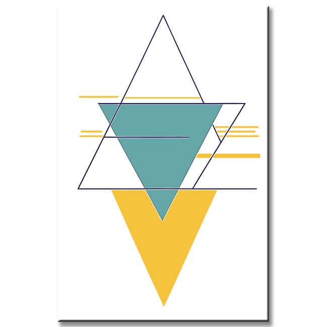 Malen nach Zahlen Kunst Farbige Dreiecke II