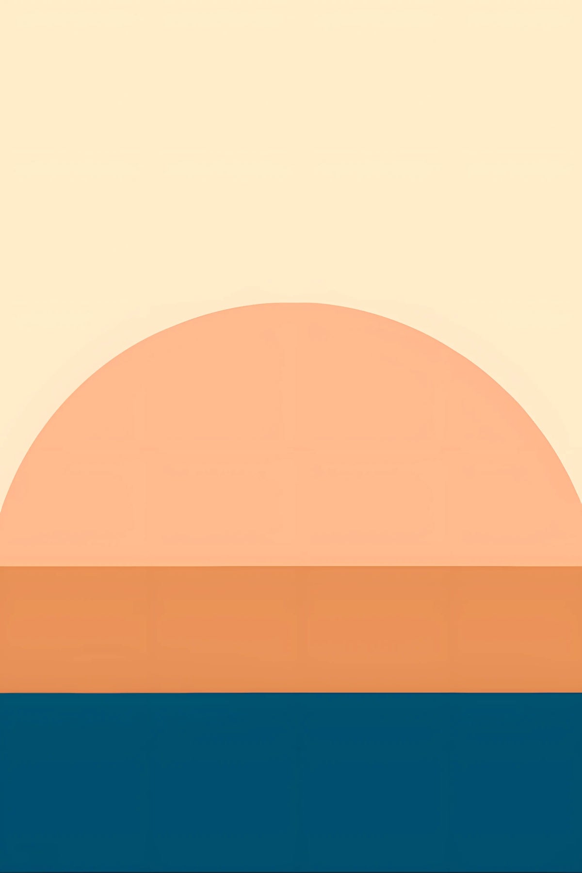 Malen nach Zahlen Kunst Minimalismus Sonnenuntergang Meer