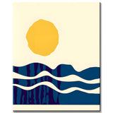 Malen nach Zahlen Kunst Minimalismus Sonne und Wellen