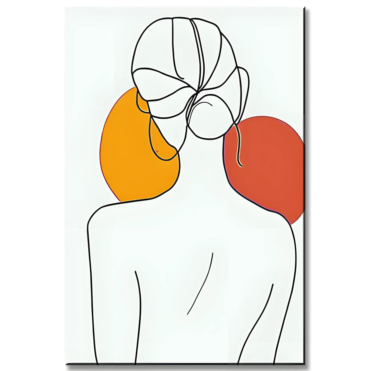 Malen nach Zahlen Kunst Minimalismus Strichzeichnung Frau Rücken