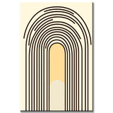 Malen nach Zahlen Kunst Minimalismus gegenüberligende Regebogen