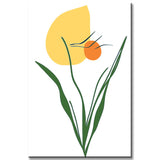 Malen nach Zahlen Kunst Minimalismus Strichzeichnung mit Pflanzenblatt