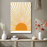 Malen nach Zahlen Kunst Minimalismus Sonnenstrahlen