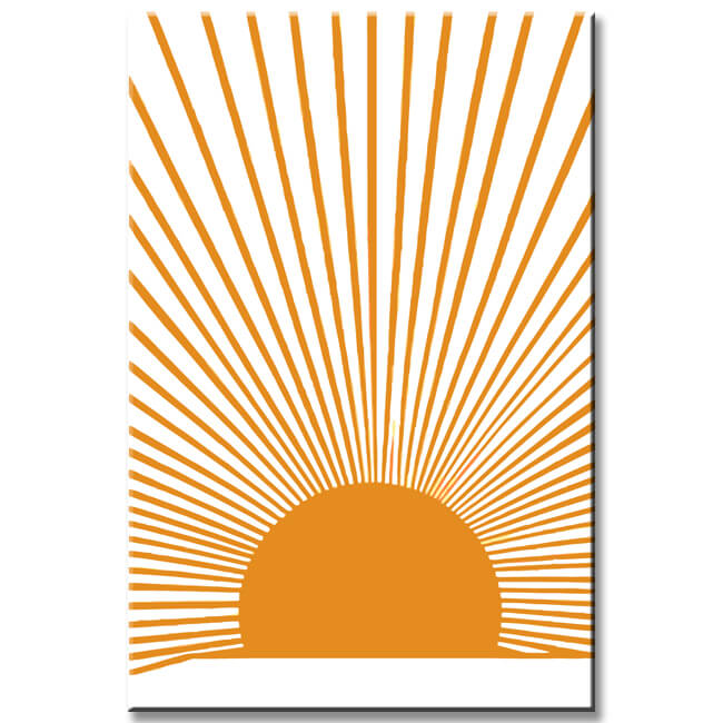 Malen nach Zahlen Kunst Minimalismus Sonnenstrahlen