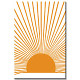 Malen nach Zahlen Kunst Minimalismus Sonnenstrahlen