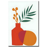 Malen nach Zahlen Kunst Minimalismus Blatt in Vase