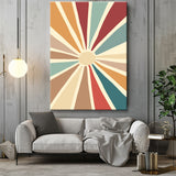 Malen nach Zahlen Kunst Minimalismus bunte Sonnenstrahlen