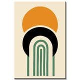 Malen nach Zahlen Kunst Minimalismus Kugel Halbkreis Linien