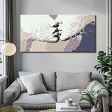 Malen nach Zahlen Kunst zwei küssende Münder