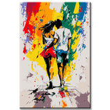 Malen nach Zahlen Liebespaar Abstrakte Kunst