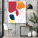 Malen nach Zahlen Minimalismus Strichzeichnung Frau