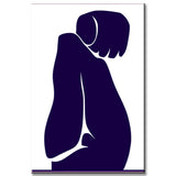 Malen nach Zahlen Minimalismus Lila Weiss Figur