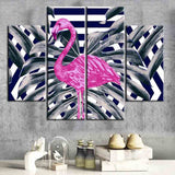 Malen nach Zahlen Abstrakte Kunst Flamingos  4-teilig
