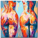 Malen nach Zahlen Kunst Akt Aktmalerei Zwei Frauen
