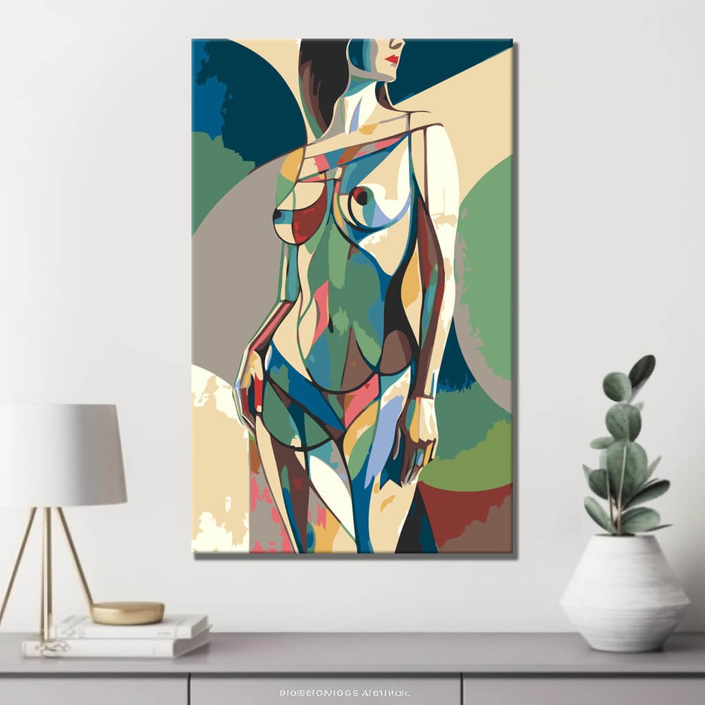 Akt Frau modern elegant DIY Kunst Deko modernes Wandbild