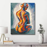 Akt Frau Rücken expressiv DIY Kunst Deko modernes Wandbild
