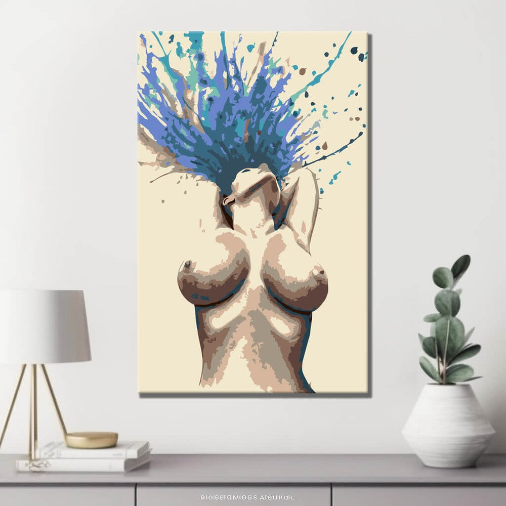 Akt Frau modern abstrakt DIY Kunst Deko modernes Wandbild